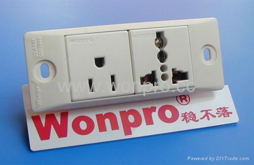 埋入式二位工业万用美式/16A国标/IEC插座（WF-9.R4.R5A-W）
