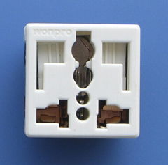 Universal receptacle+L shaped safety receptacle(2P+E)