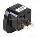 Japan, US  Ungrounded Plug Adapter with safety shutter(WAS-6-BK) 1