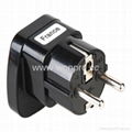 Schuko  Grounded Plug Adapter(WAS-9-BK)