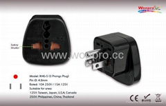 US  Grounded Plug Adapter (WAS-5.BK)