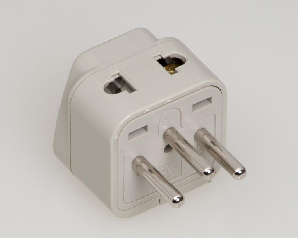 Switzerland Plug Adapter (Grounded) (WADB-11) 2