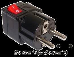 Schuko  Grounded Plug Adapter（WSA -9BK） 1