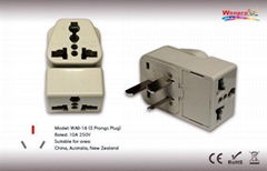 China (and old Australia) Plug Adapter (Grounded) （WAII-16）