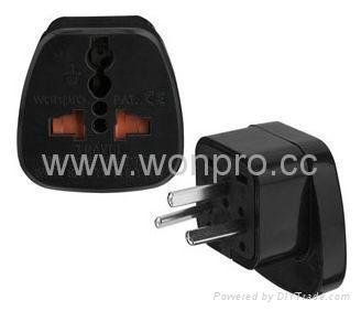 Israel Plug Adapter (Grounded, Flat Rectangle)(WAS-15.BK)