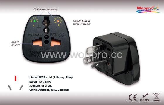 中國,澳洲式萬用轉換器(WASvs-16.BK)