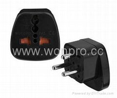 Denmark Plug Adapter (Grounded)(WAS-20.BK)