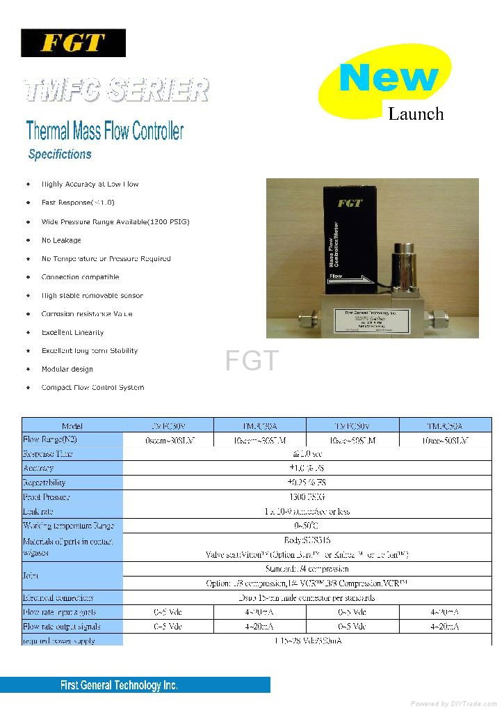 FGT TMFC-Series 质量流量控制器 2