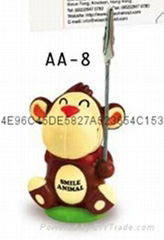 Monkey ballpen with Memo name card holder