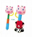 pig stretchy ballpen with keychain