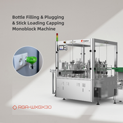Bottle Filling & Plugging & Stick Loading Capping Monoblock Machine