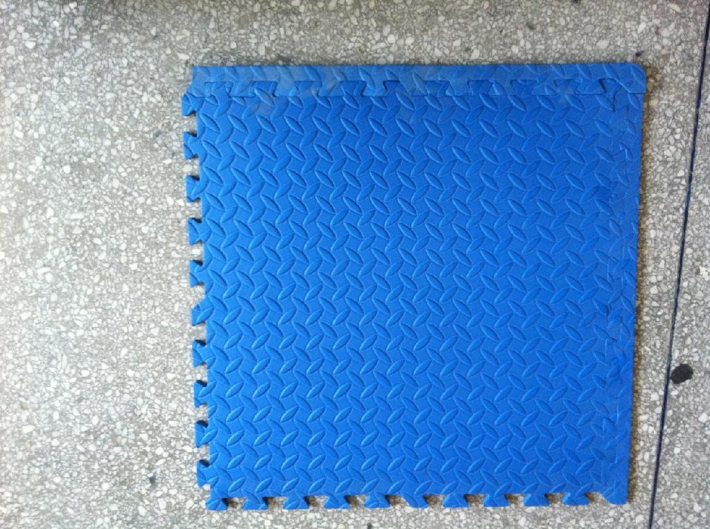 Hot selling EVA foam thicker interlocking floor tile soft  leaf pattern mat 2