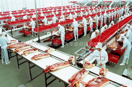 Meats division assembly line