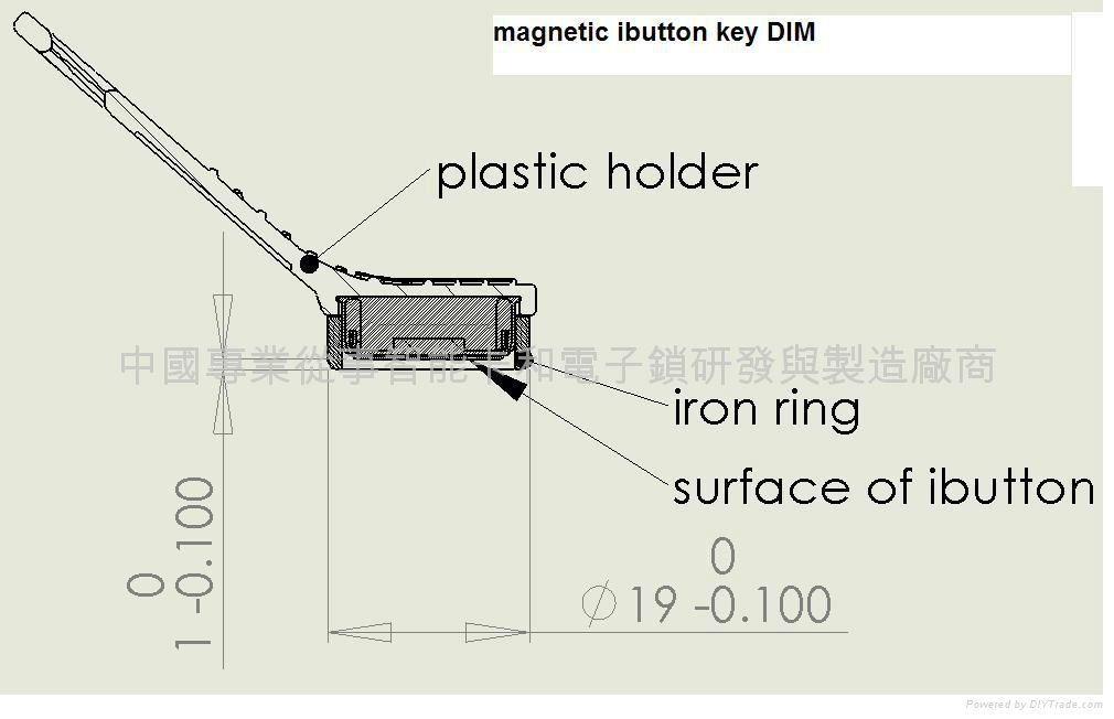 TM card, iButton DS1990R with magnetic tube 3