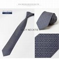  men's classic black/white checked jaquard woven fabric silk neckties
