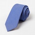 High quality cheap custom cool blue silk necktie with logo ties
