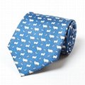 custom made your design printed silk necktie animal designs