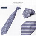  Blue 100% Silk Necktie Custom Tie Woven Printing Logo Necktie