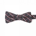 Wholesale Bow Tie Classic Grid Checked Fabric Microfiber Bowtie for Men