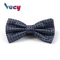 Wholesale Bluish-Gray 100% Polyester Men's Bowtie