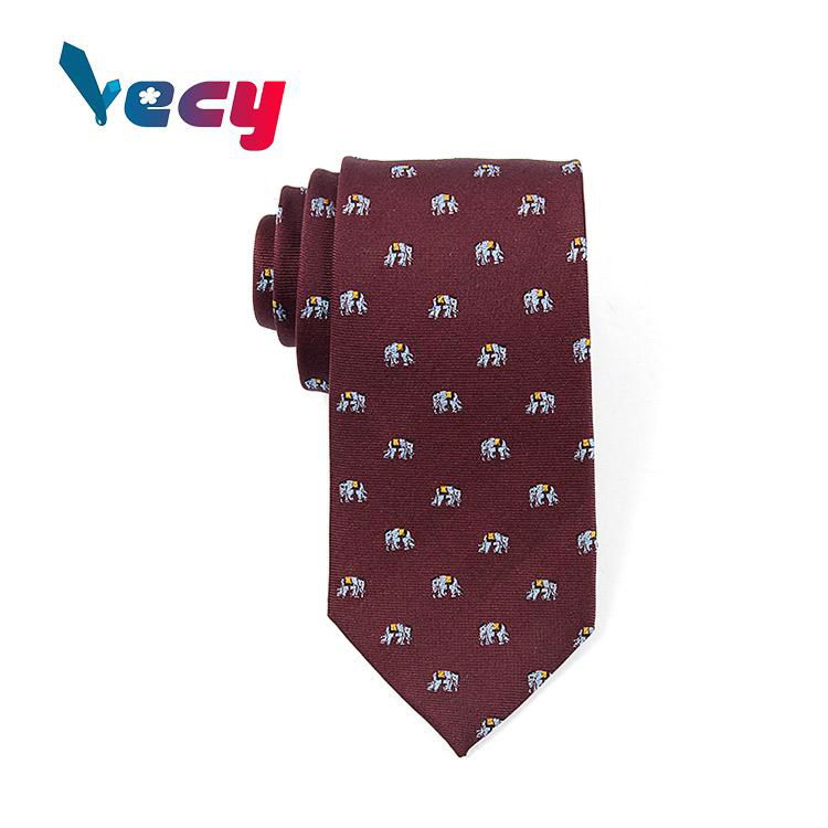 2018 fashion Brown Animal Pattern Silk Neckties for Man