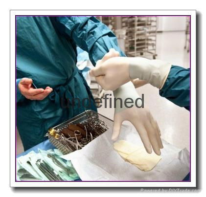 Sterile surgical gloves latex medical disposable pre powder 2