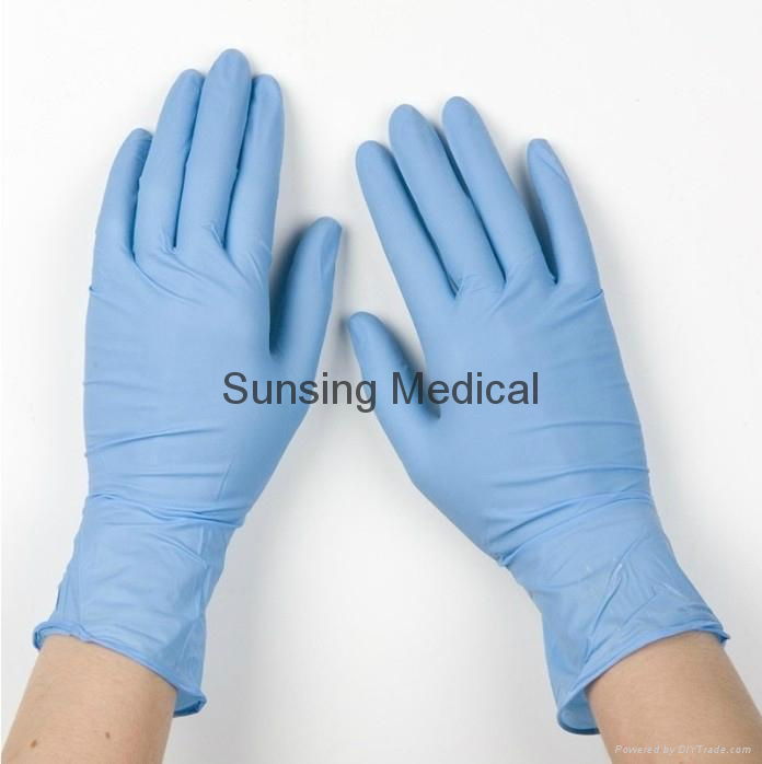 blue nitrile gloves disposable examination purple cleanroom 2
