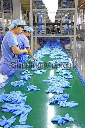 blue nitrile gloves disposable examination purple cleanroom
