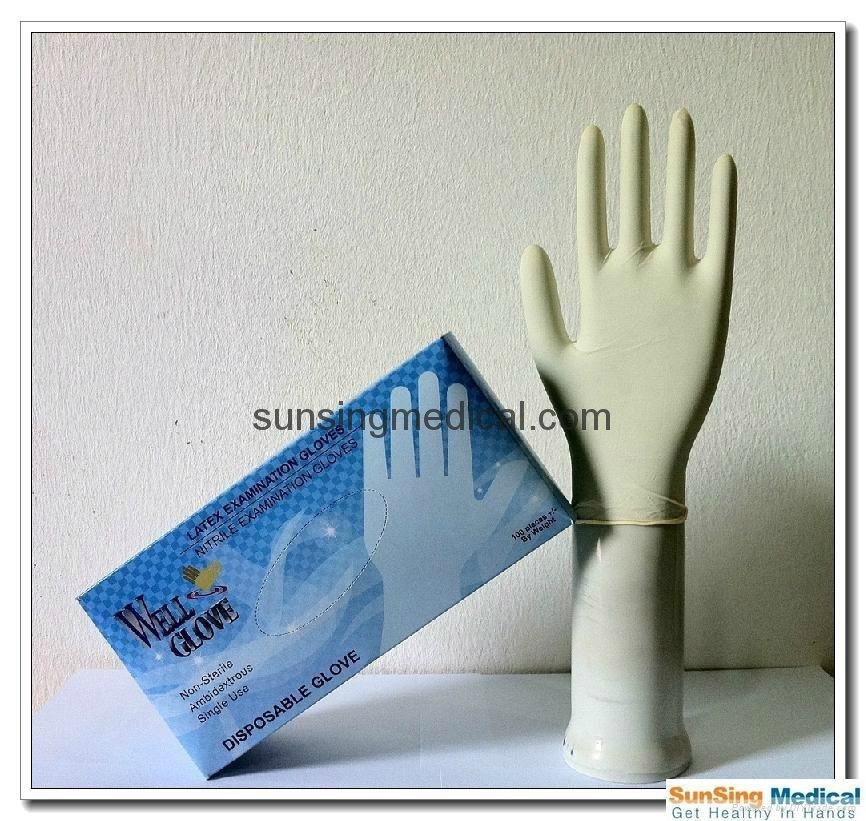 disposable latex gloves powder free examination