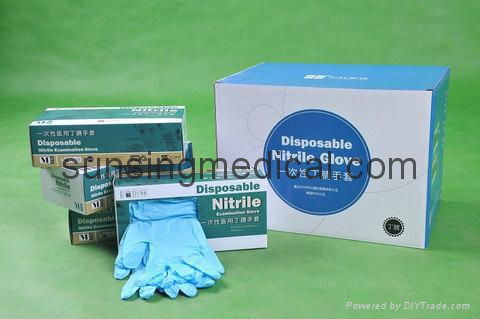 disposable nitrile gloves examination blue purple large small 4