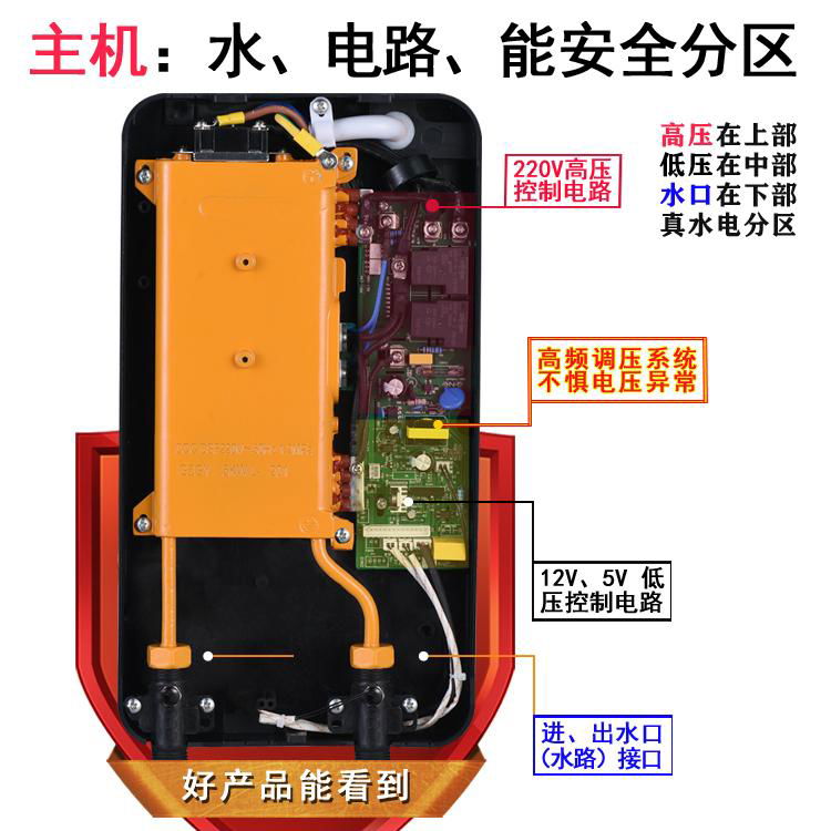 希悦集成热水器 集成淋浴屏热水器 不锈钢淋浴 即热式热水器002K 3