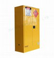 Yellow Paint Chemical Flammable Storage Cabinet For Dangerous Goods 250L