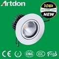 10W Down Light CE SAA RoHS Aluminum Dimmable with Light Source 3