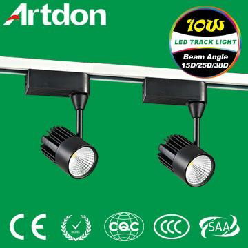 10W Track Light CE RoHS SAA 60º Black LED 2