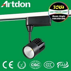 10W Track Light CE RoHS SAA 60º Black