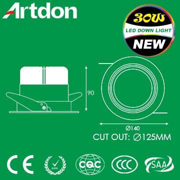 LED down Light 30W.50000hrs.Energy Saving, cold-forging heat sink 4