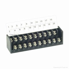 CBP120 Dual Level PCB Barrier Terminal Blocks, 7.62mm pitch, 15A 300VAC