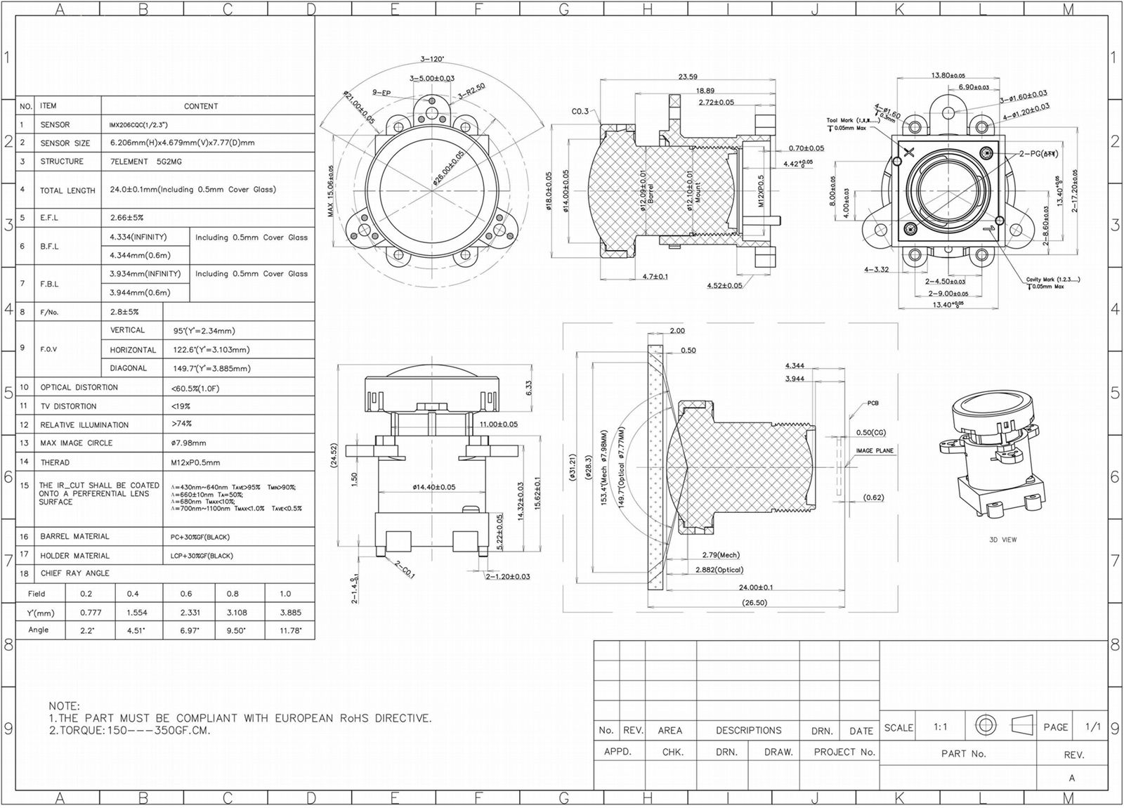 gopro hero 5/6 camera replacement lens/ lenses 5