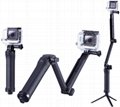 gopro 3-way mount Grip, Arm, Tripod monopod for gopro hero cameras