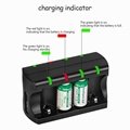 USB cr123a battery charger 8 Slot port smart with type c charging 8 cells