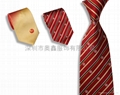 Customized logo jacquard polyester necktie