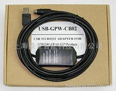 Direct replacement for Digital GP / Proface HMI programming cable, USB version