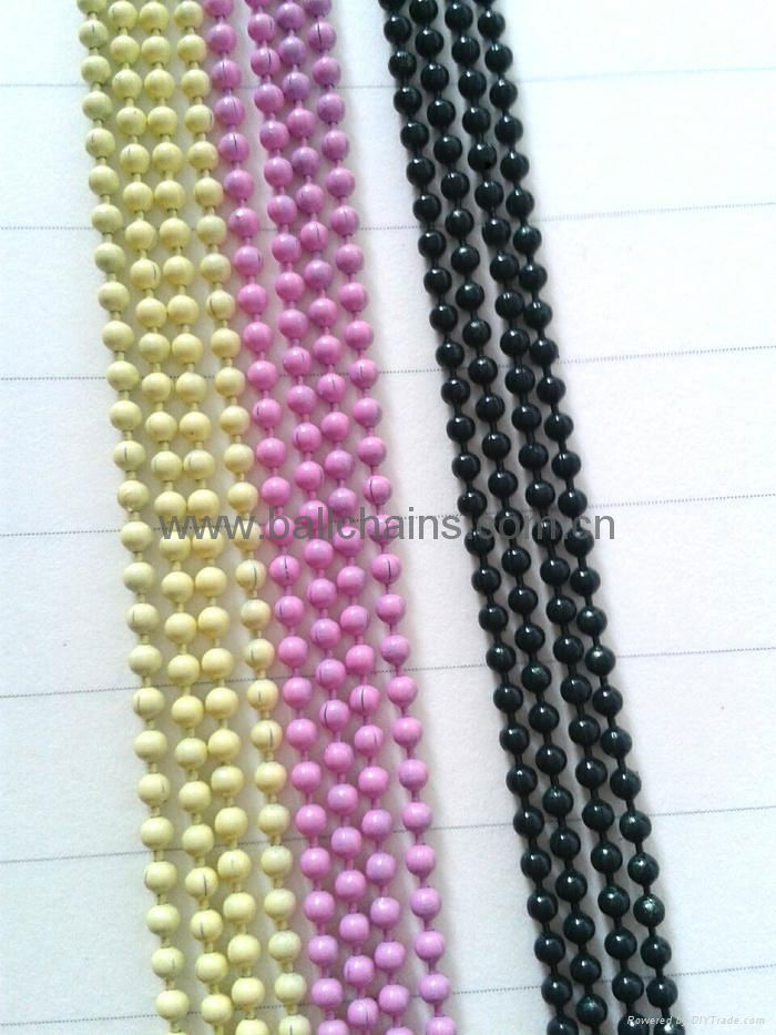 Powder coated color ball chain 2