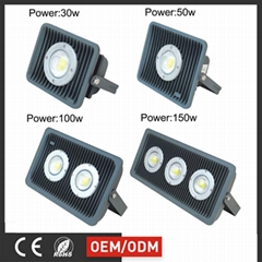 High lumen bridgelux cob waterproof outdoor ip65 led flood light 