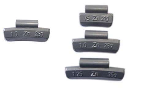 Zinc clip-on wheel weights for alloy rims( ounce)