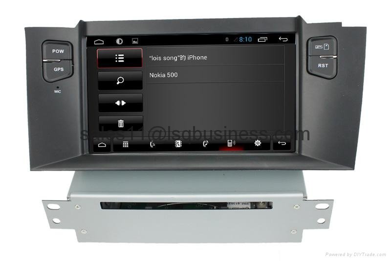  Android 4.2.2 dvd car audio navigation for Citroen C4 L  2