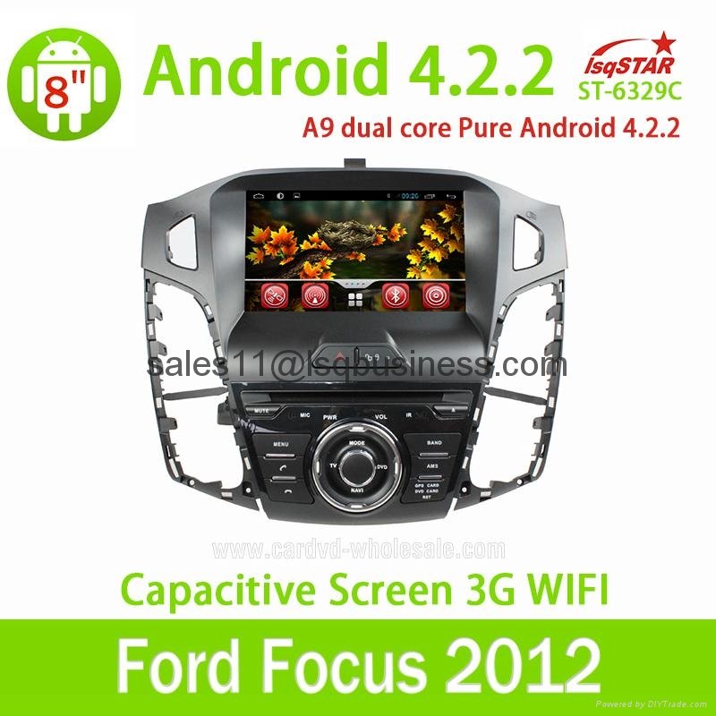 Android 4.2 capacitive touch screen car DVD player for Ford Focus 2012 2