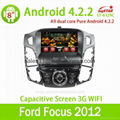 Android 4.2 capacitive touch screen car DVD player for Ford Focus 2012 2