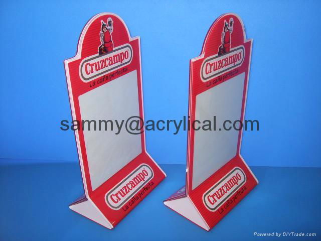 acrylic menu holder/table stands/table tent/SIGN  HOLDER