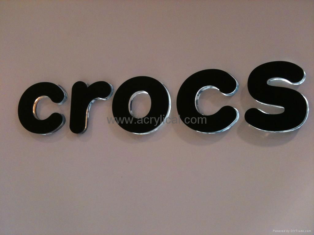 Wall mounted custom acrylic led light letter sign for retail store